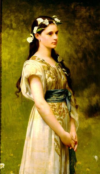 Jules Joseph Lefebvre Portrait of Julia Foster Ward oil painting image